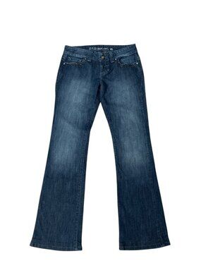 Guess Women’s Daredevil Boot Beaded Embroidered Denim Jeans Size 28 x 32”L